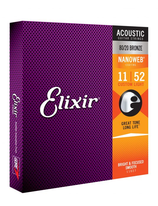 Elixir Nanoweb Bronze 11-52 struny do gitary akustycznej