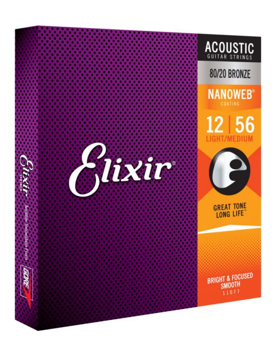 Elixir Nanoweb Bronze 12-56 struny do gitary akustycznej