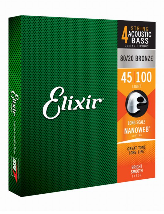 Elixir Nanoweb 45-100 struny do gitary basowej akustycznej