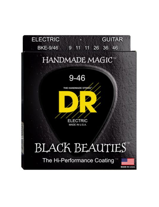 DR BKE 9-46 BLACK BEAUTIES struny do gitary elektrycznej (CZARNE)